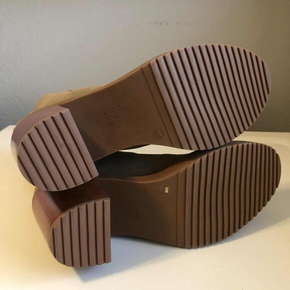 New LOUISE ET CIE Varsan Suede Platform Chelsea Boot Sandstorm 10 MSRP $180 - Picture 8 of 8